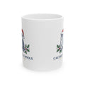 Calvary Schools of Holland Owl Mug - Santa Hat & Holly - White 11oz